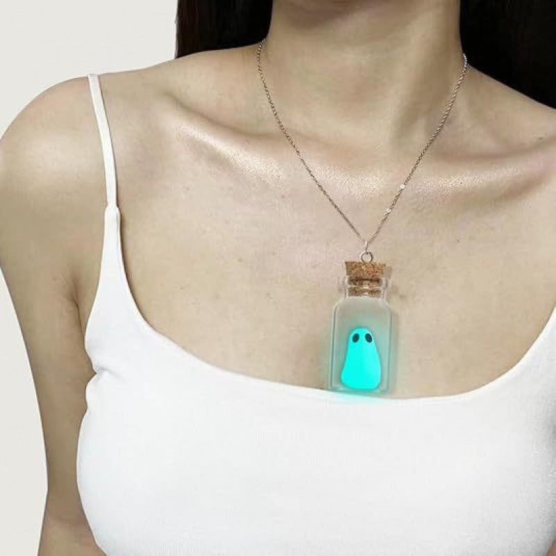 Wholesale  Earrings 3D Luminous Ghost Pumpkin Candy Corn Necklace